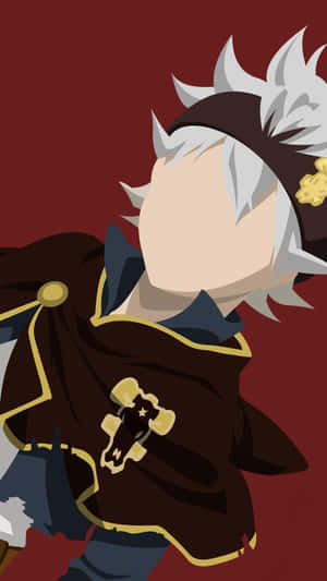 Black Clover Maroon Minimalist Iphone Wallpaper