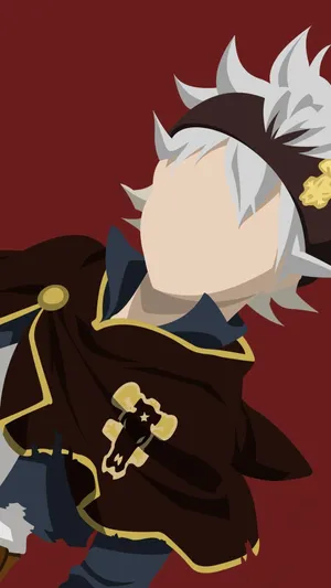Black Clover Maroon Minimalist Iphone Wallpaper