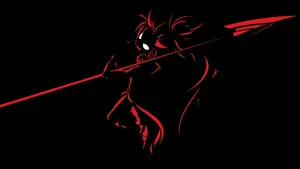 Black Devil Hd Line Art Wallpaper