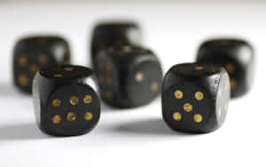 Black Dice Gold Dots.jpg Wallpaper