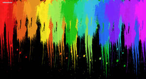 Black Drippy Palette Wallpaper