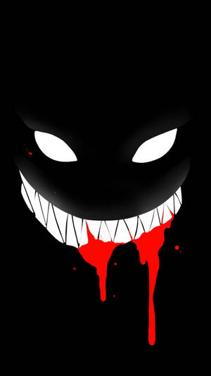 Black Emoji Evil Face Wallpaper