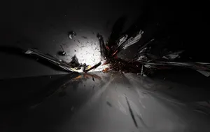 Black Glass Shattered In Blast Wallpaper