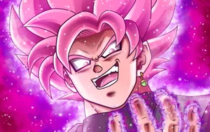 Black Goku Rose 4k Laughing Maniacally Wallpaper