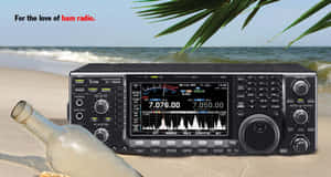 Black Ham Radio By The Beach Wallpaper