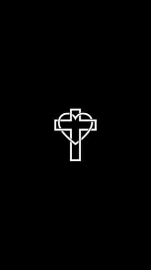 Black Heart Cross Wallpaper