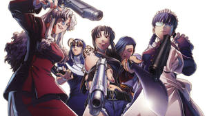 Black Lagoon Characters White Wallpaper