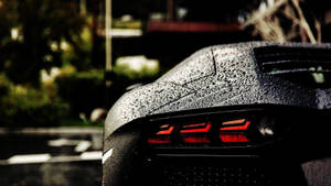 Black Lamborghini Car Wash Wallpaper