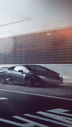 Black Lamborghini Iphone Headlights Wallpaper