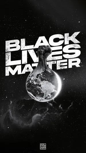 Black Lives Matter Globe Art Wallpaper