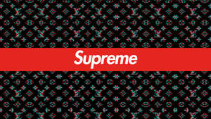 Black Louis Vuitton Supreme Laptop Wallpaper