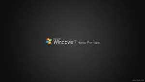 Black Microsoft Windows 7 Desktop Wallpaper