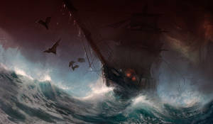 Black Pearl Ghost Ship Wallpaper