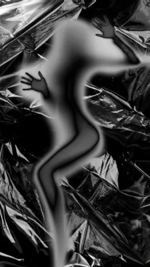 Black Plastic Woman Body Wallpaper