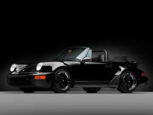 Black Porsche Convertible American Roadster Wallpaper