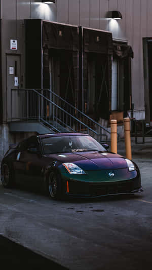 Black Purple Nissan 350z Iphone Wallpaper