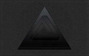 Black Pyramid On Black Metal Mesh Wallpaper