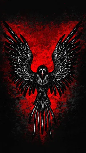 Black Raven 8k Phone Wallpaper