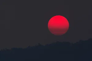 Black Red 4k Sunset Wallpaper