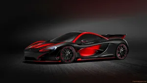 Black-red Mclaren P1 Supercar Wallpaper