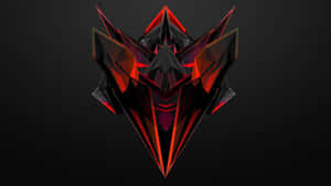 Black Red Neon Geometric Dragon Wallpaper