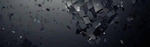 Black Shapes Linkedin Banner Wallpaper