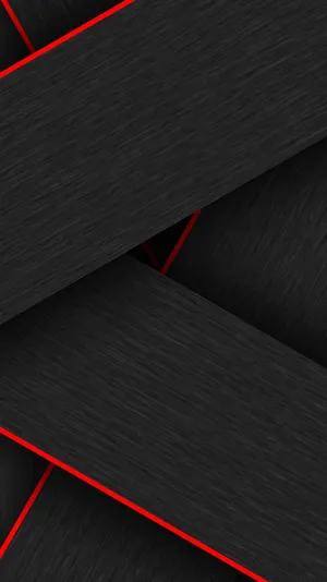 Black Shapes With Red Lines Material Design Wallpaper