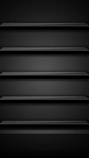 Black Shelves On A Black Background Wallpaper