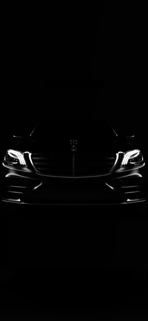 Black Silhouette Mercedes Classic Iphone Wallpaper