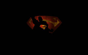 Black Silhouette With Superman Logo Wallpaper