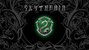 Black Slytherin Logo Waves Wallpaper