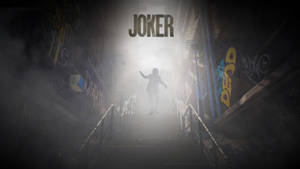 Black Ultra Hd Joker On A Staircase Wallpaper