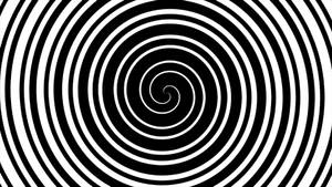 Black White Hypnosis Spiral Pattern Wallpaper