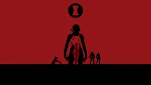 Black Widow Red Minimalist Wallpaper