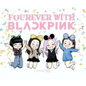 Blackpink Cartoon Aegyo Wallpaper