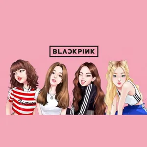 Blackpink Cartoon Sticker Wallpaper