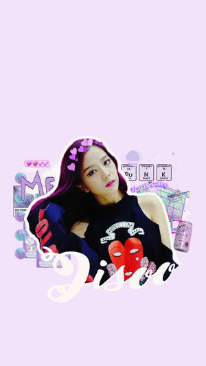 Blackpink Cute Jisoo Collage Wallpaper