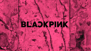 Blackpink Logo On Cool Pink Wall Wallpaper