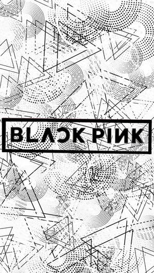 Blackpink Logo Over Black And White Wallpaper