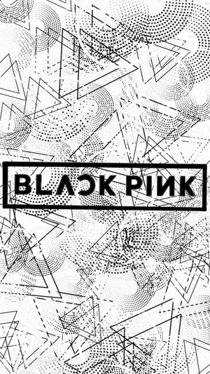 Blackpink Logo Over Black And White Wallpaper