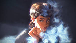 Blade Runner Rachael Smoking Wallpaper