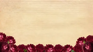 Blank Happy Birthday Flowers Note Wallpaper