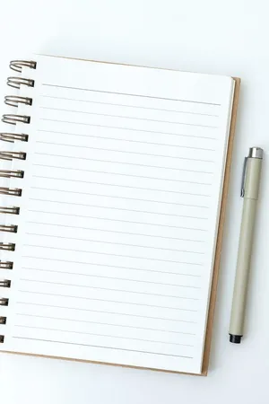Blank Notebook Page With A Ballpen Wallpaper