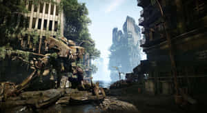 Blast Your Way Through A Ruined City In Crysis Wallpaper