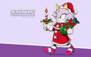 Blaze The Cat In Action Wallpaper