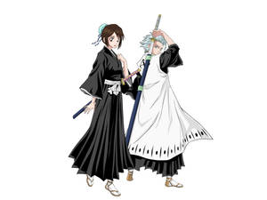 Bleach 4k Ultra Hd Hinamori And Hitsugaya Hakama Wallpaper