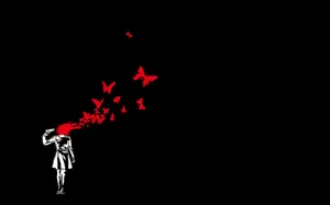 Bleed Beauty With Blood Aesthetic Wallpaper