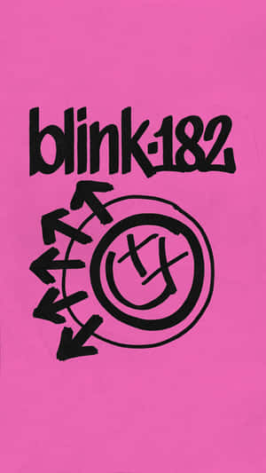 Blink182 Band Logo Pink Background Wallpaper