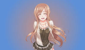 Blonde Girl Anime Cute Laptop Wallpaper