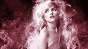 Blondie Debbie Harry Flame Themed Photography Wallpaper